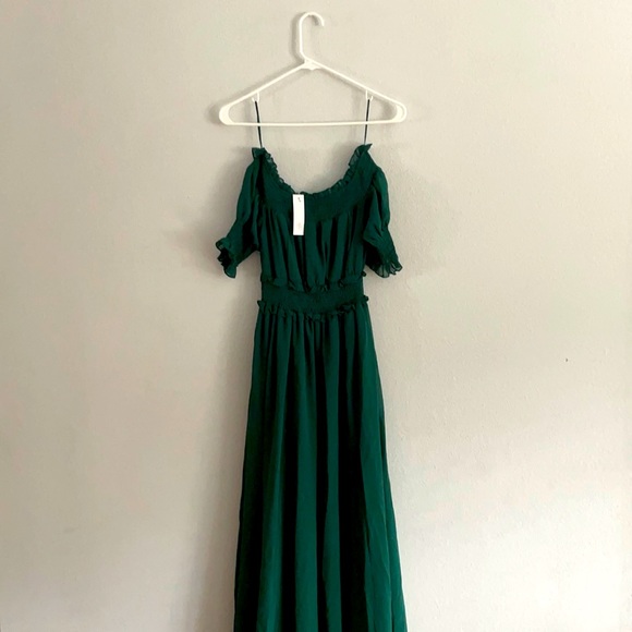 slim fit dress slacks Baltic Born Womens Marseille Embossed Maxi Dress | Green